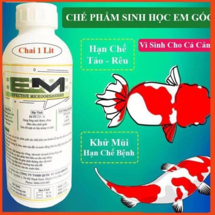 Chế phẩm sinh học EM Gốc⚡Men Vi Sinh chuẩn dùng cho hồ cá Koi, cá cảnh ⚡ Từ 1 lít EM gốc sản xuất ra 40 lít thứ cấp