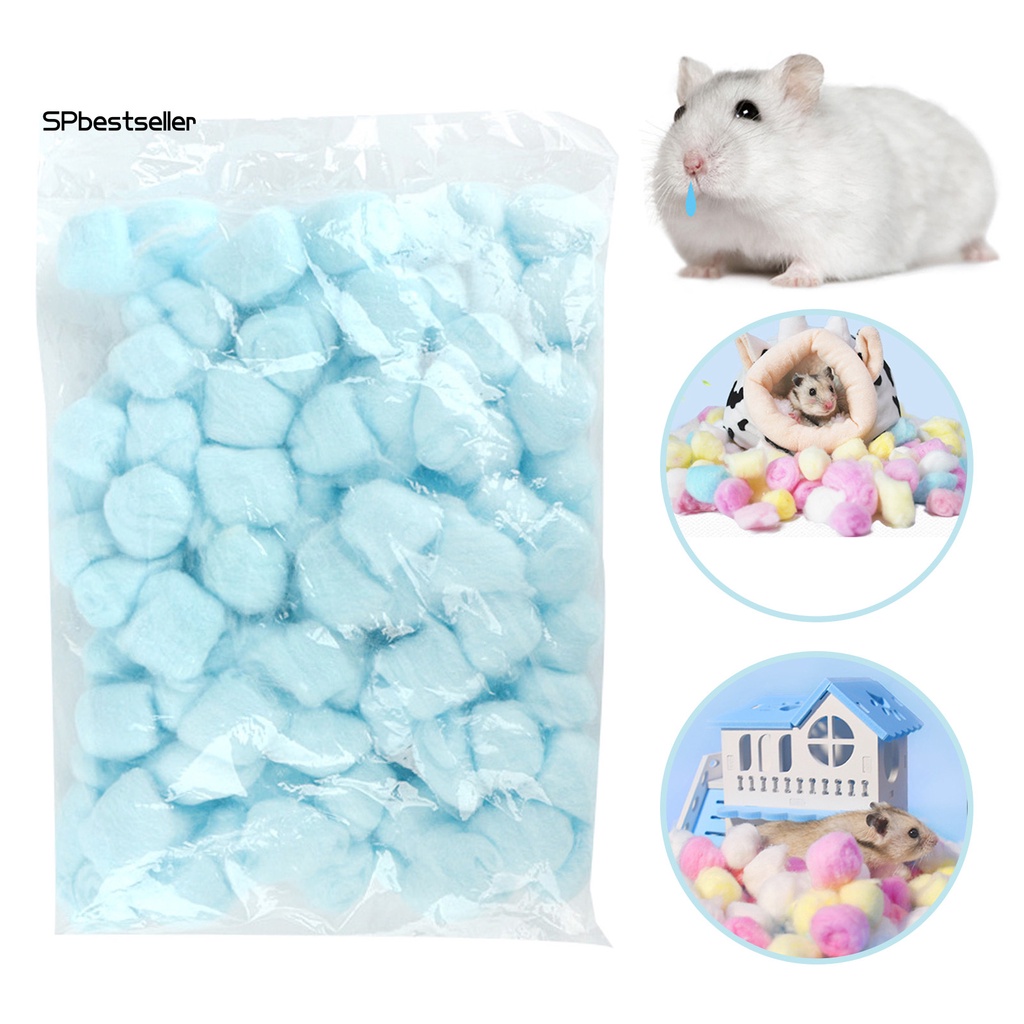 Bộ 100 Quả Bóng Cotton Mini Nhiều Màu Giúp Giữ Ấm Cho Chuột Hamster