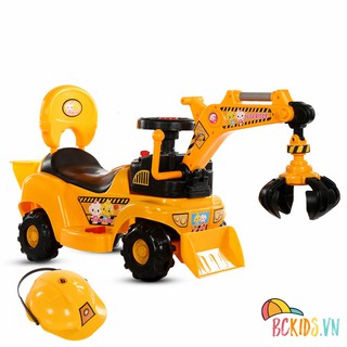 Xe cẩu điện cho bé có bình ắc quy, điều chỉnh xúc cát như thật BC-188A