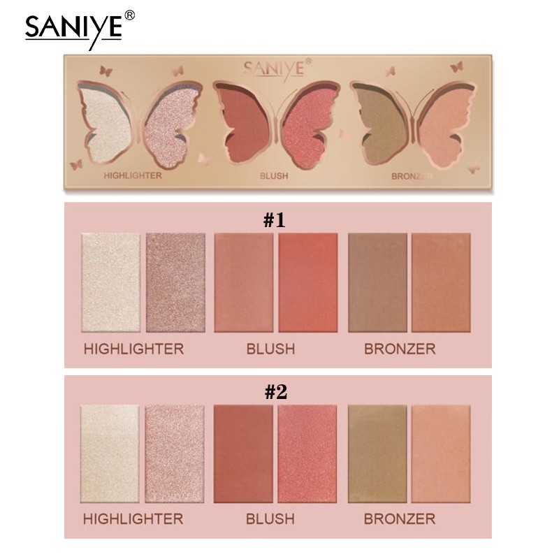 Bảng Phấn Má Hồng Kết Hợp Bắt Sáng SANIYE E0331 15g Kết Cấu Mờ Trang Điểm Tự Nhiên | BigBuy360 - bigbuy360.vn