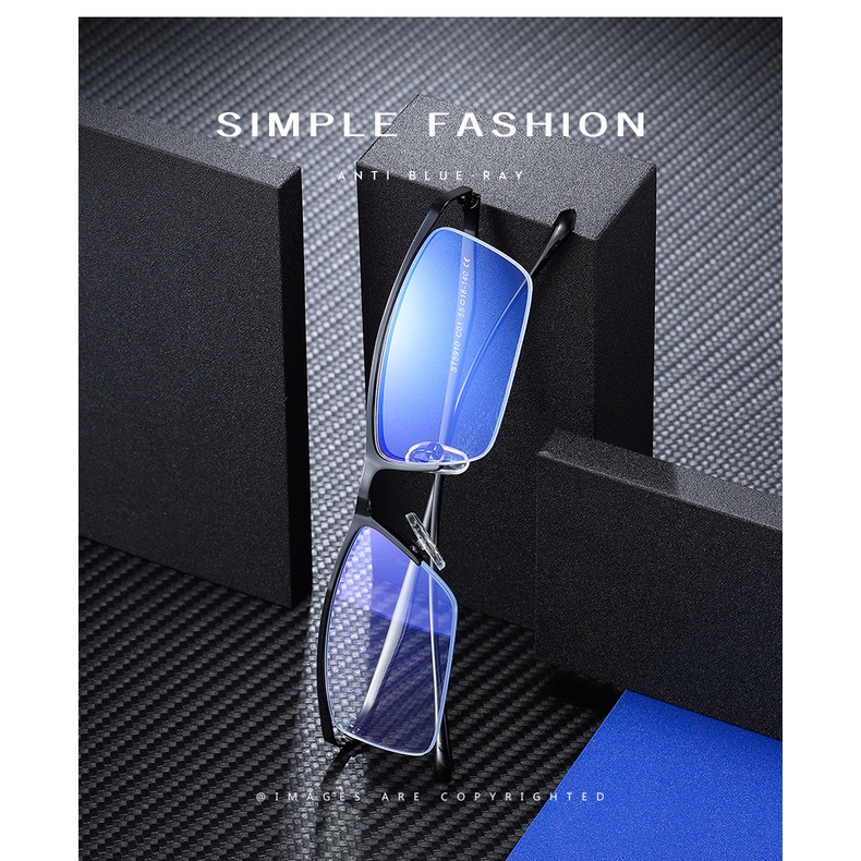 Gọng kính cận nam VIENDO gọng vuông tròng chống ánh sánh xanh tia UV thời trang