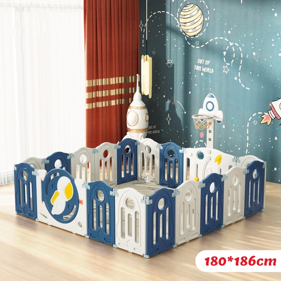 XẢ KHO GIÁ TỐT !!! Quây cũi nhựa gấp gọn hình phi hành gia 9BABY nhiều kích thước cho bé