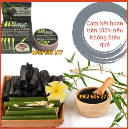 [Combo] 12 Kem Tẩy Trắng Răng Than Tre Hoạt Tính Herbal Charcoal Powder Thái Lan 25gr