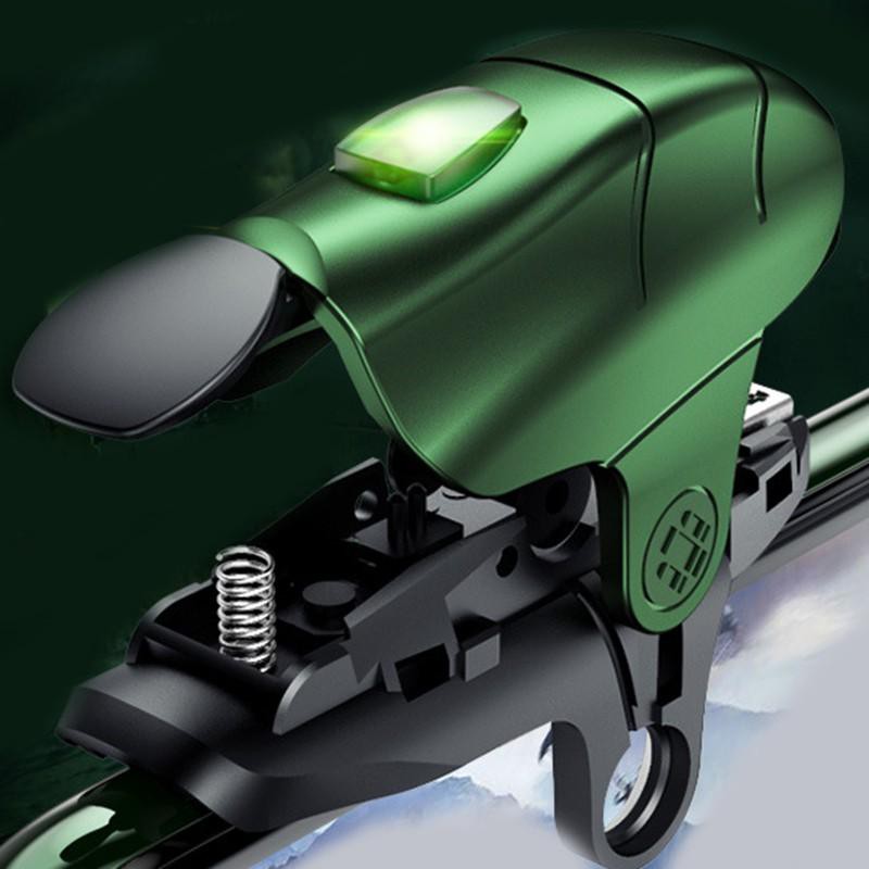 Sản phẩm phổ biến của Tiktok 30 tờ mỗi giây Bộ điều khiển trò chơi trên thiết bị di động Gamepad L1R1 Kích hoạt Nút Aim Shooter Cần điều khiển cho PUBG Tối đa 30 nhấp chuột mỗi giây Màu xanh lá cây