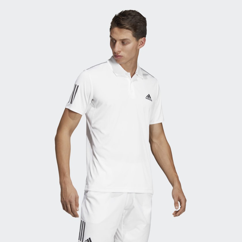 ADIDAS CHÍNH HÃNG - Áo Polo nam Adidas trắng - Áo tennis training - DU0849