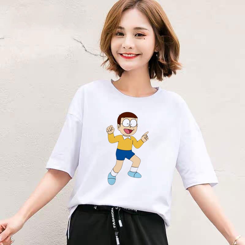 Áo Thun Phim Hoạt Hình Doraemon - Nobita ( Có Size Trẻ Em ) 46.50