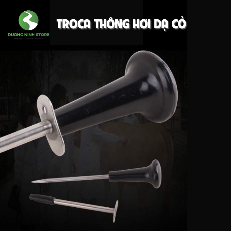 Troca thông hơi dạ cỏ trâu bò Dương Ninh - kèm 3 kim 11cm 13cm 14,5cm TC61