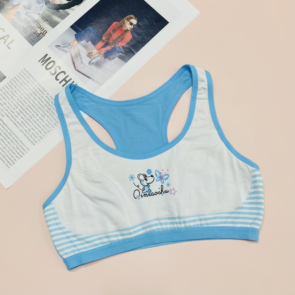 Áo Lót Bé Gái Cotton Co&amp;Com 35-58kg Dáng Thể Thao Thấm Hút Thoải Mái AL6062