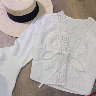 ÁO CROP TAY LOE (KÈM HÌNH THẬT)