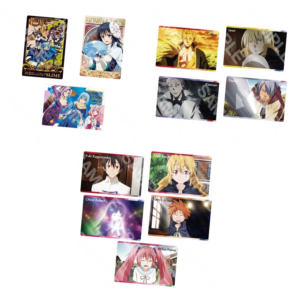 M2 Ảnh card bo góc in hình CHUYỂN SINH THÀNH SLIME thẻ bo viền 5*8cm anime Tensei-shitara Slime datta ken chibi
