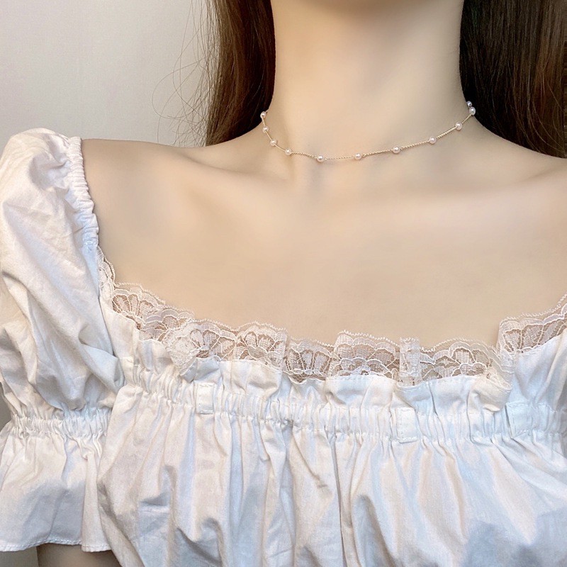 vòng cổ Choker dây mảnh phối hả mã LH-8