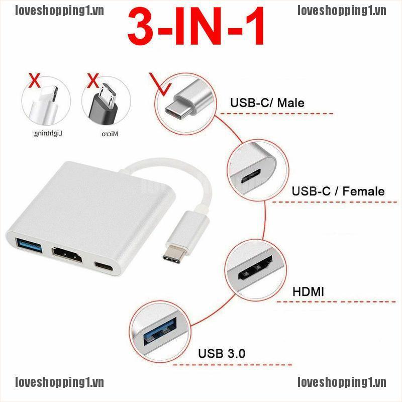 Thiết bị nối sạc chuyển đổi USB 3.1 loại C 4K qua USB 3.0/HDMI/loại C/AV