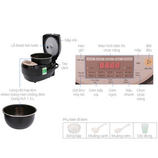 Nồi cơm điện Midea MB-HS4007 1.5L