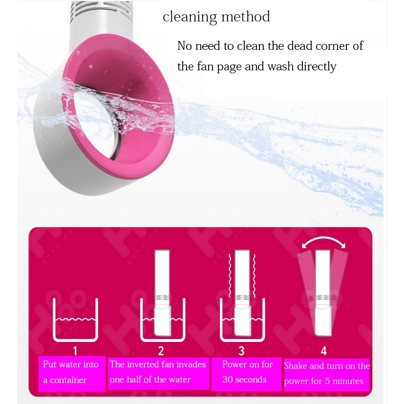 Quạt mini USB thiết kế không cánh kích thước nhỏ gọn cầm tay tiện lợi | BigBuy360 - bigbuy360.vn