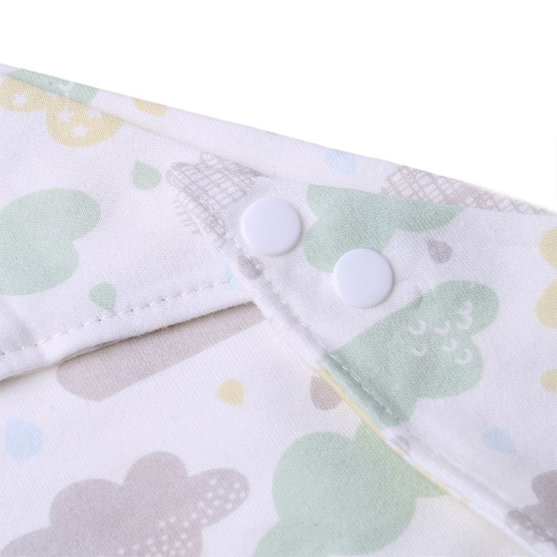 Yếm Ăn Cotton In Họa Tiết Hoạt Hình Thân Thiện Với Làn Da Cho Bé