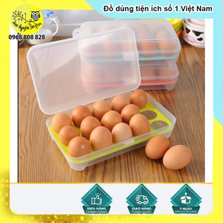 Hộp Đựng Trứng 1 Tầng 15 Quả Tiện Dụng Nhiều màu-T3A4