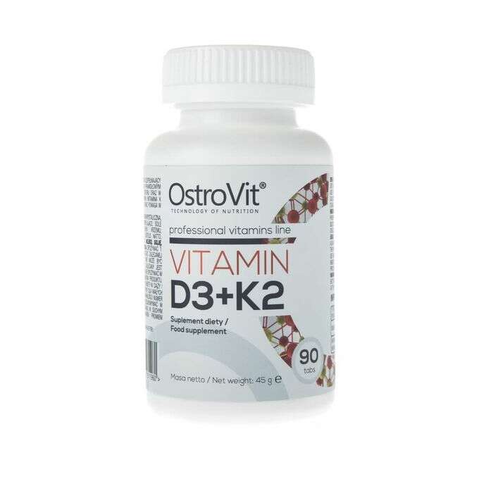 Thực phẩm bổ sung tăng sức đề kháng, săn chắc cơ xương OstroVit Vitamin D3+K2 90 viên