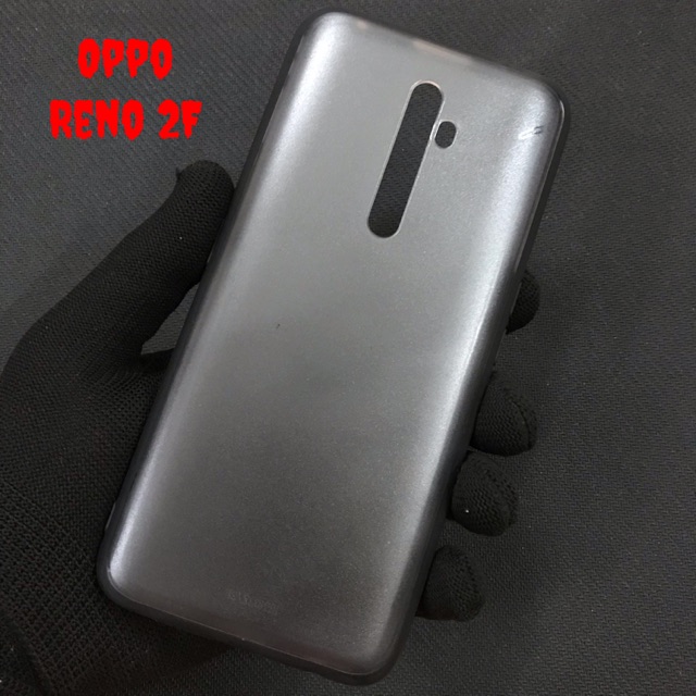 Ốp Lưng Oppo Reno 2F Lưng Cứng Trong Nhám Viền Dẻo Phôi In
