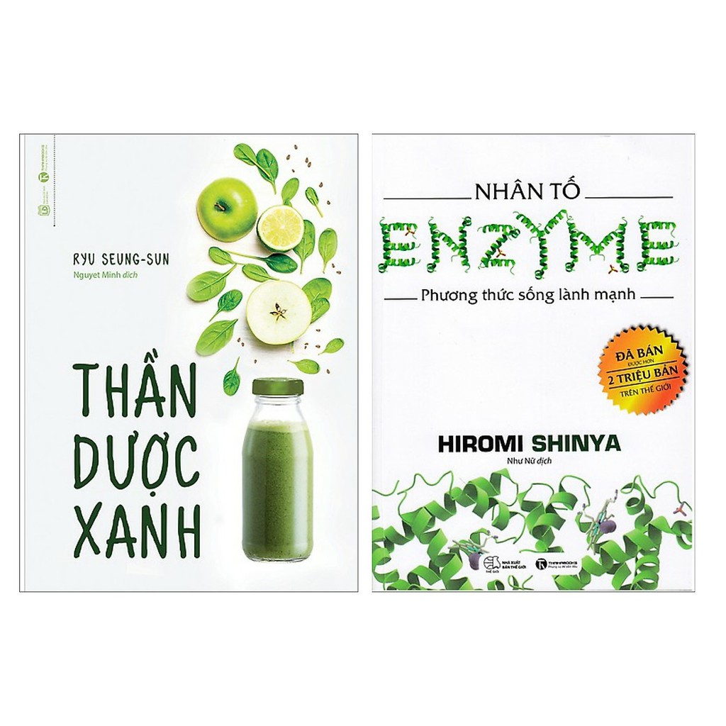 Combo 2 Cuốn Sách Bí Quyết Sống Khỏe: Thần Dược Xanh + Nhân Tố Enzyme - Phương Thức Sống Lành Mạnh