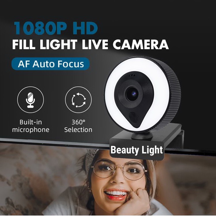 WebCam  có Mic,tích hợp đèn trợ sáng độ phân giải 1080P 2K | BigBuy360 - bigbuy360.vn