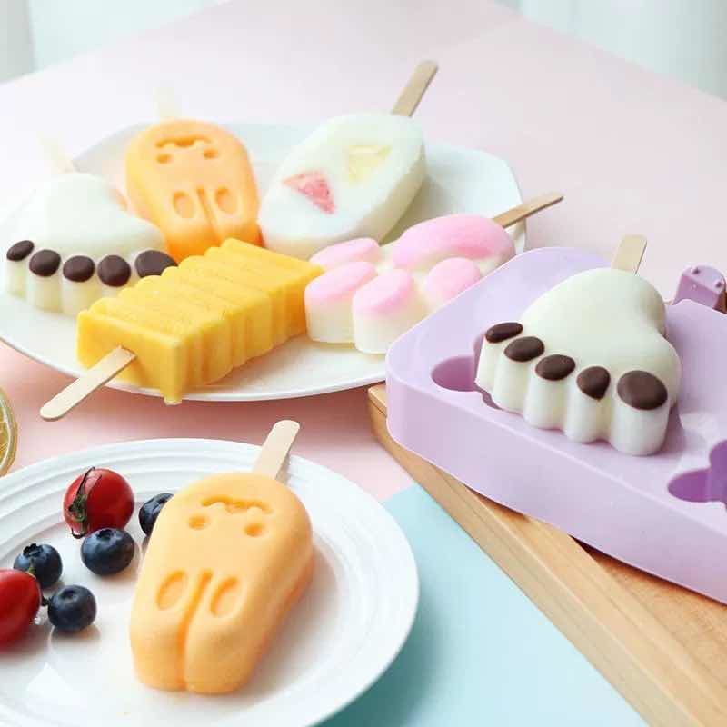 Khuôn Silicone Cấp Thực Phẩm Dùng Làm Kem Que Tại Nhà