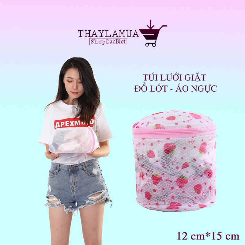 Túi giặt đồ lót, áo ngực có dây khóa kéo - Túi lưới giặt đồ, bảo quản đồ trong máy giặt vải mịn