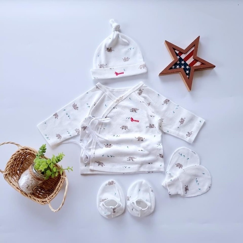 Combo sét 4 món Bunny cao cấp dành cho bé sơ sinh🥰