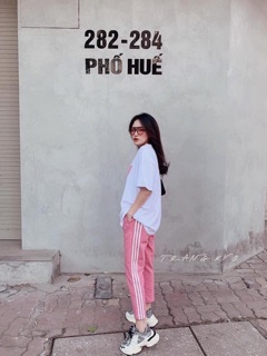 Bộ thể thao hồng cotton (ảnh thật)