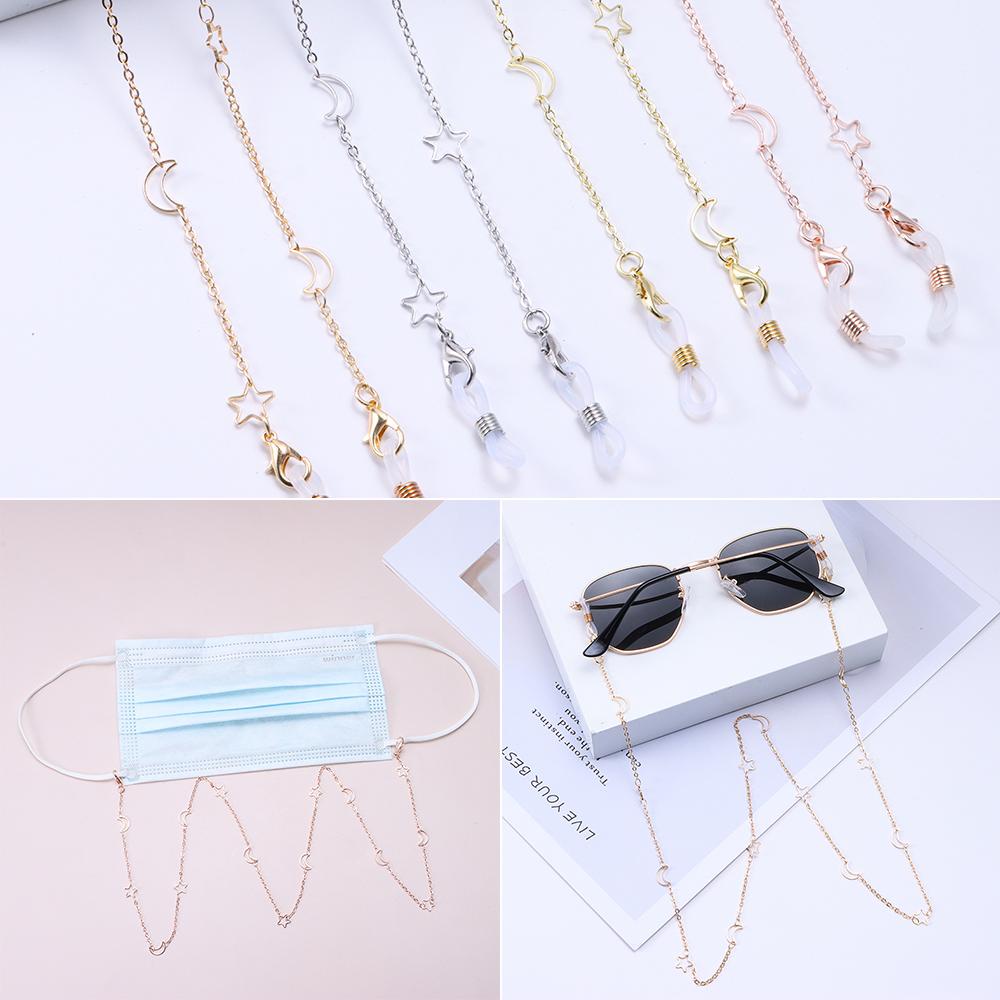 BORAG Dây Xích Đeo Mắt Kính Bằng Hợp Kim Hình Trăng Sao Thời Trang