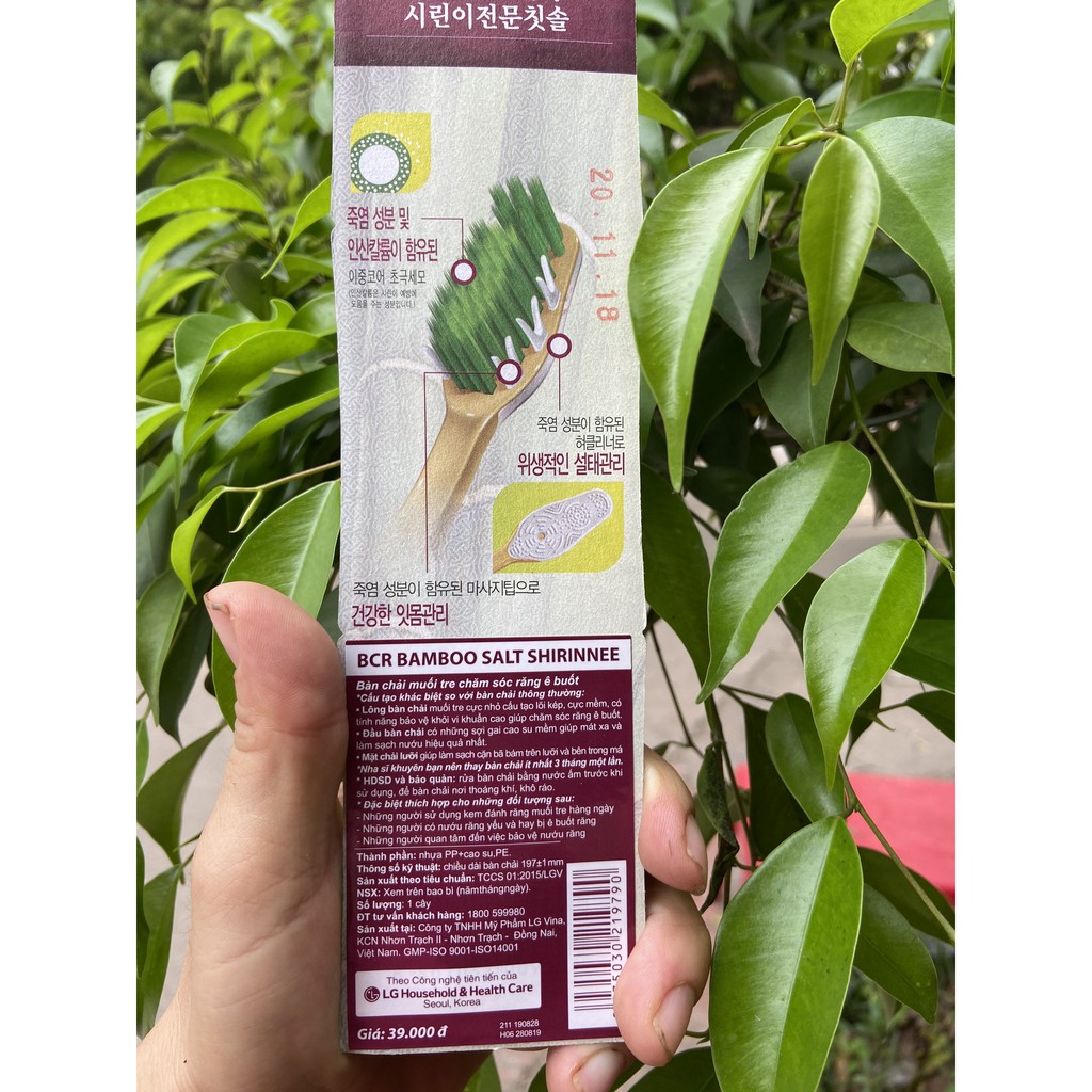 BÀN CHẢI ĐÁNH RĂNG MUỐI TRE BAMBOO SALT CHĂM SÓC RĂNG Ê BUỐT LG