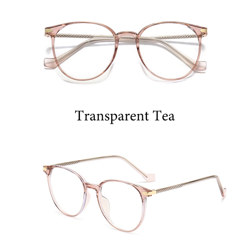 Kính mát gọng tròn CHARMRAY TR90 nhiều màu sắc chống bức xạ cho thời trang nam và nữ