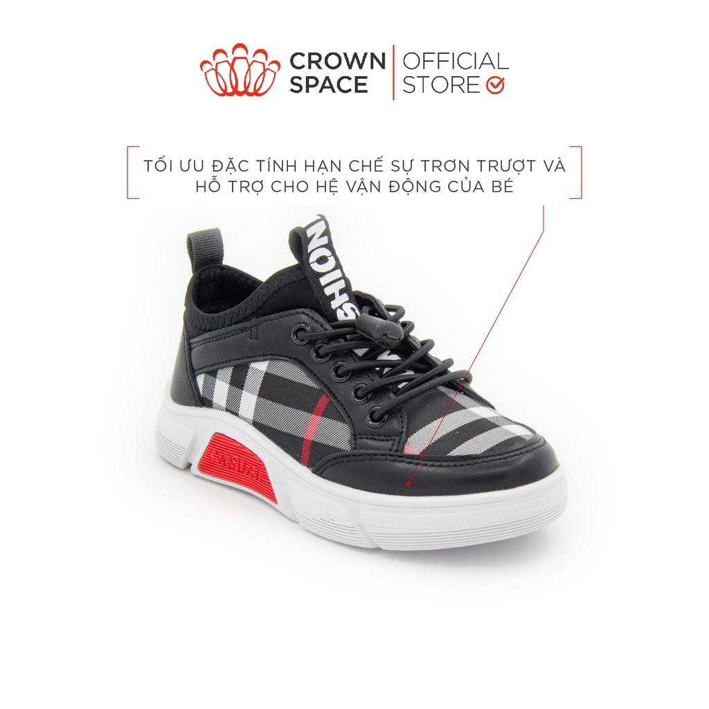 Giày Thể Thao Sneaker Bé Trai Đi Học Đi Chơi Crown Space Cao Cấp CRUK8025 Nhẹ Êm, Chống Hôi Chân Size 28 đến 37
