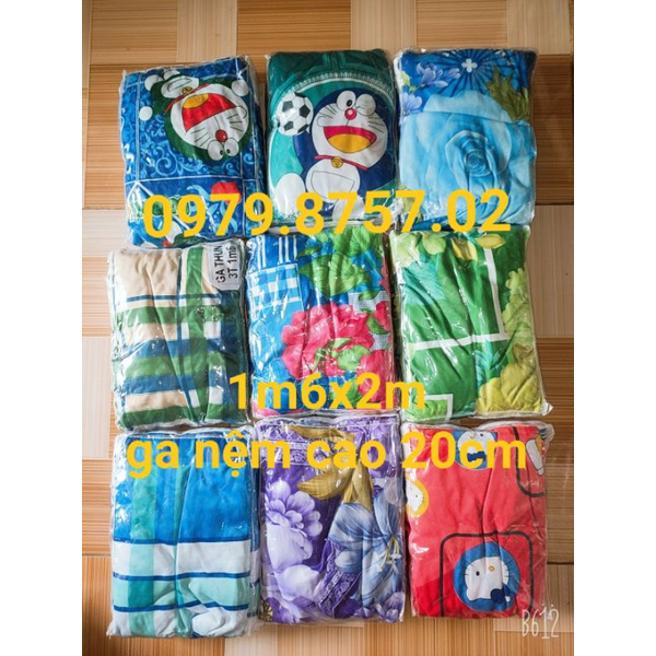 Ga thun lạnh (NỆM CAO 20CM) 1m6x2m cao 20cm ẢNH THẬT_ ĐƯỢC CHỌN MẪU