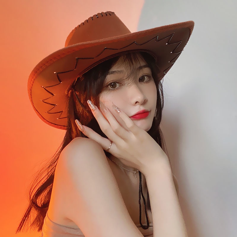 Nón Cao Bồi Phương Tây Vành Rộng Che Nắng Phong Cách retro Mùa Hè Cho Cặp Đôi
