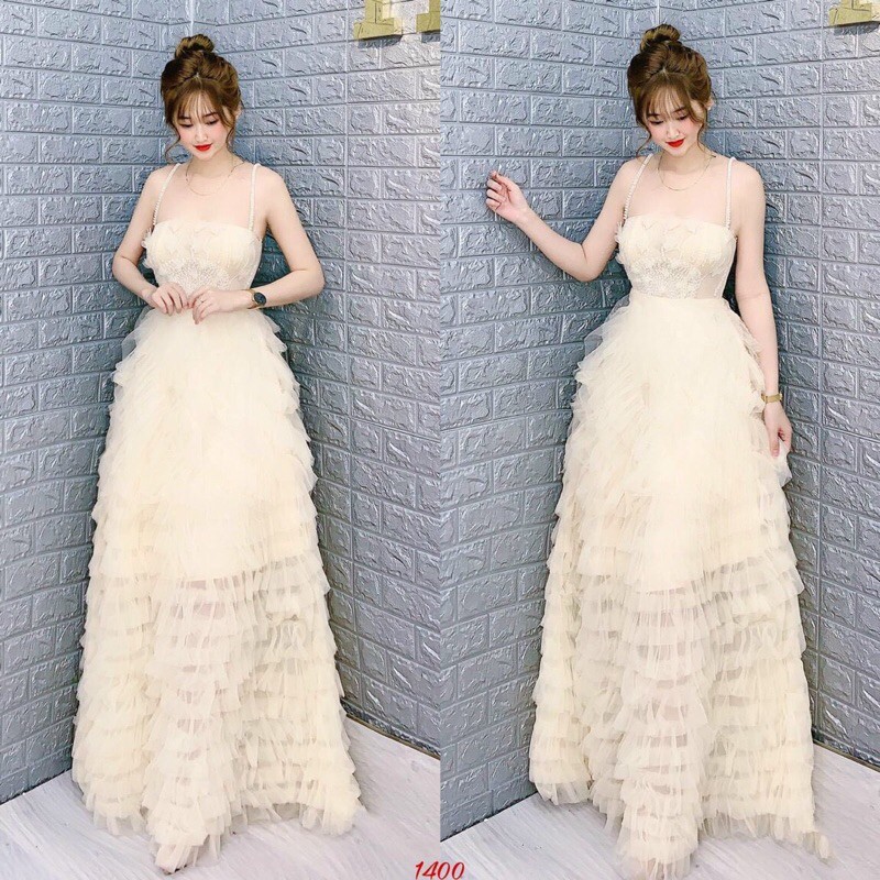 ĐẦM MAXI TẦNG KẾT PHA LÊ CỰC XINH