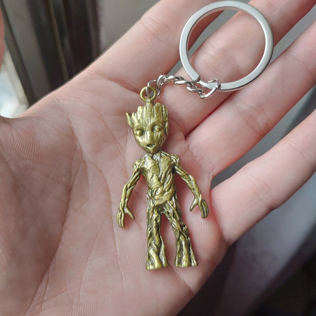 Mô hình Groot móc khóa Thép nguyên khối, Marvel Figure Guardians of the Galaxy, Vệ binh giải ngân hà