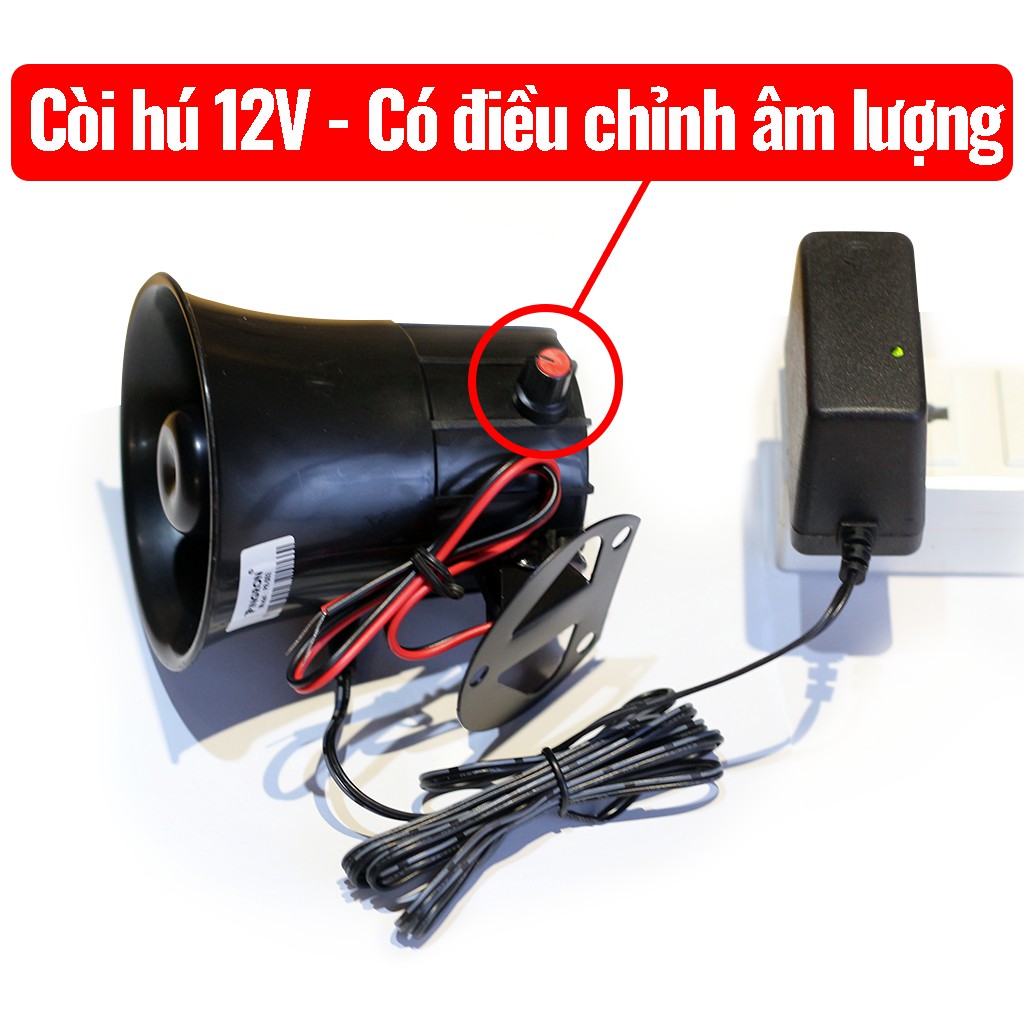 Còi hú điện 12v dành cho trung tâm báo động và xe máy ô tô có điều chỉnh âm lượng