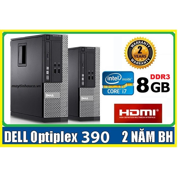 Máy tính để bàn đồng bộ Dell optiplex 390 ( Core i7 / 8G / 500G ), Có HDMI ,