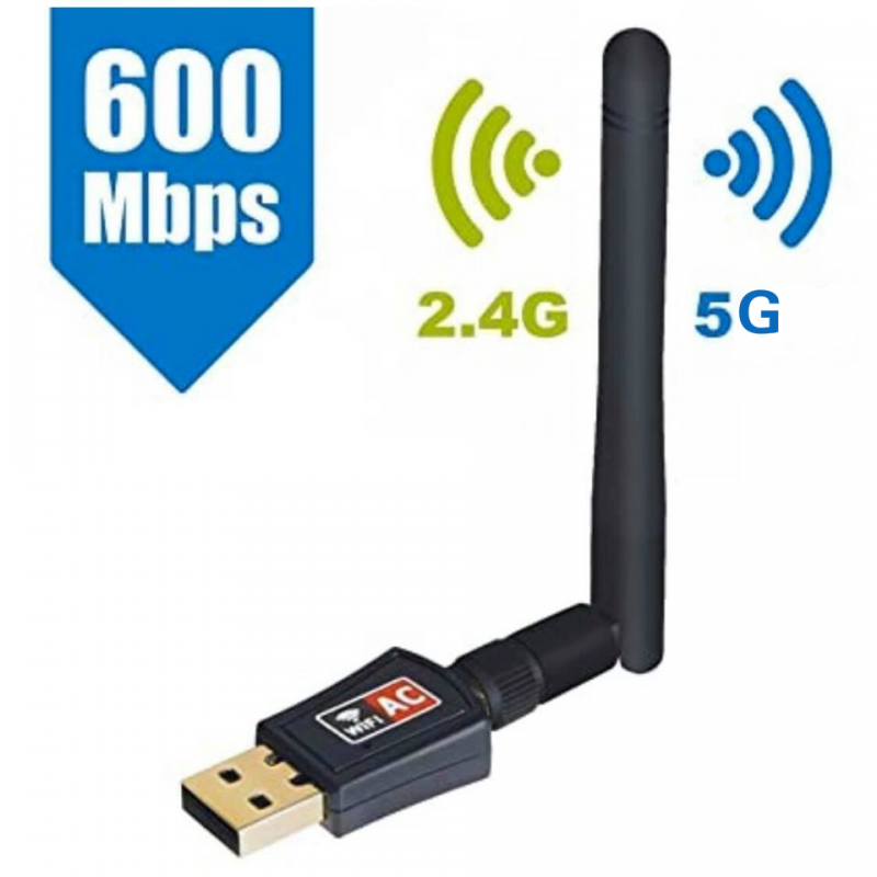 Usb Thu Sóng Wifi 600mbps-2db 150m 2.4g / 5g Tiện Dụng | BigBuy360 - bigbuy360.vn