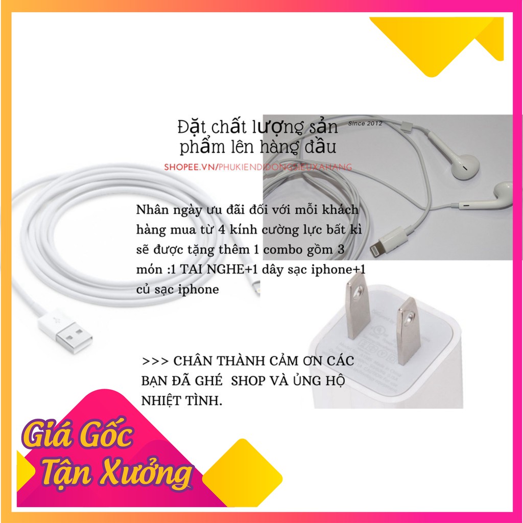 [Mua hàng tặng phụ kiện] [Xả kho cắt lỗ] Kính Cường Lực IPhone Chống Bụi Màn Loa Bóng Full Màn Cho Các Dòng Từ 6 Đến 11P