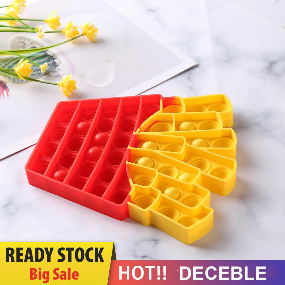 Pop It Fidget Đồ chơi Cartoon French Fries Push Bubble Sensory Đồ chơi Fidget Anti Stress Puzzle Đồ chơis