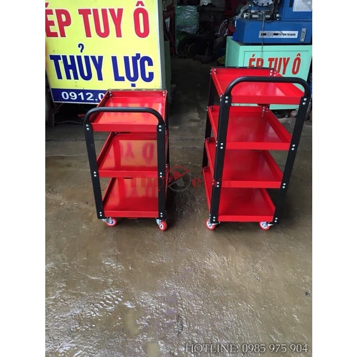 Xe đựng đồ nghề sửa xe 4 tầng cao cấp - Thế Giới Thợ Xe