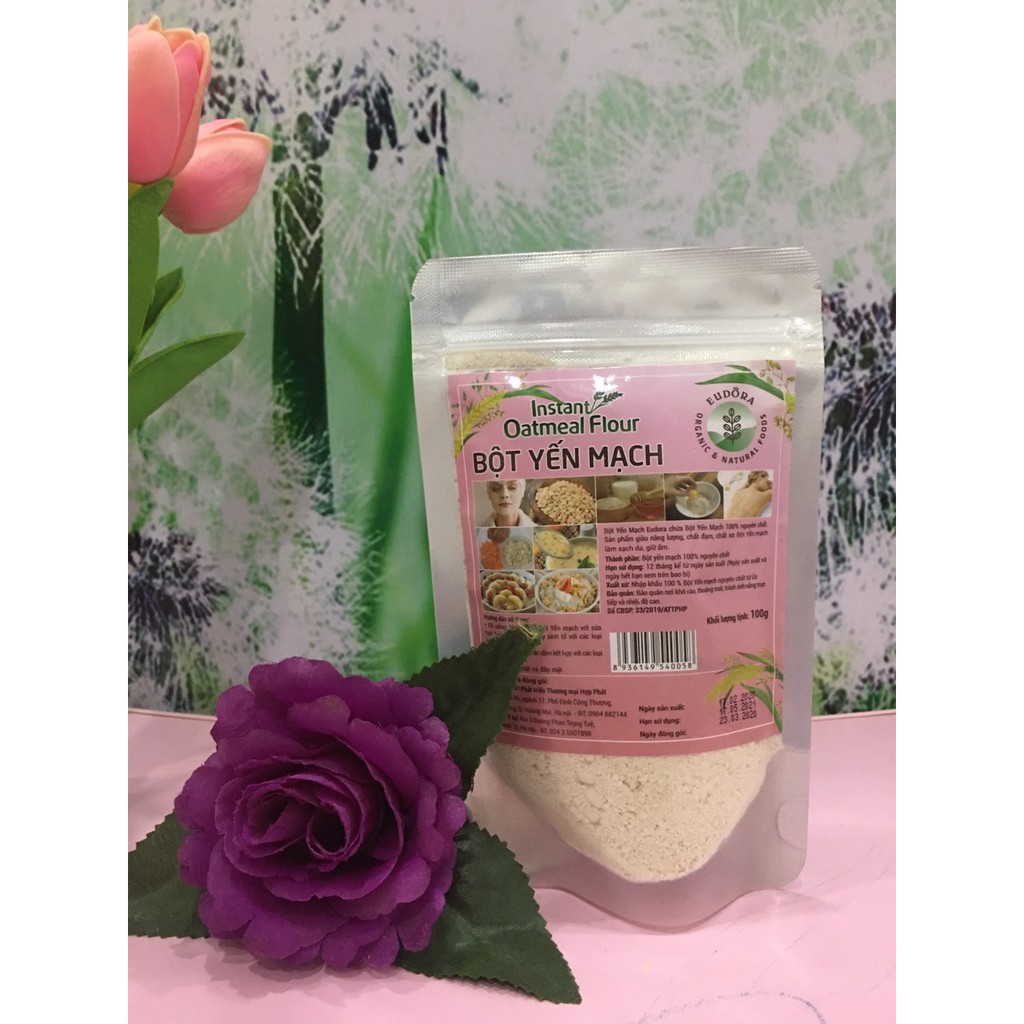Bột yến mạch Eudora chứa Bột yến mạnh 100% nguyên chất