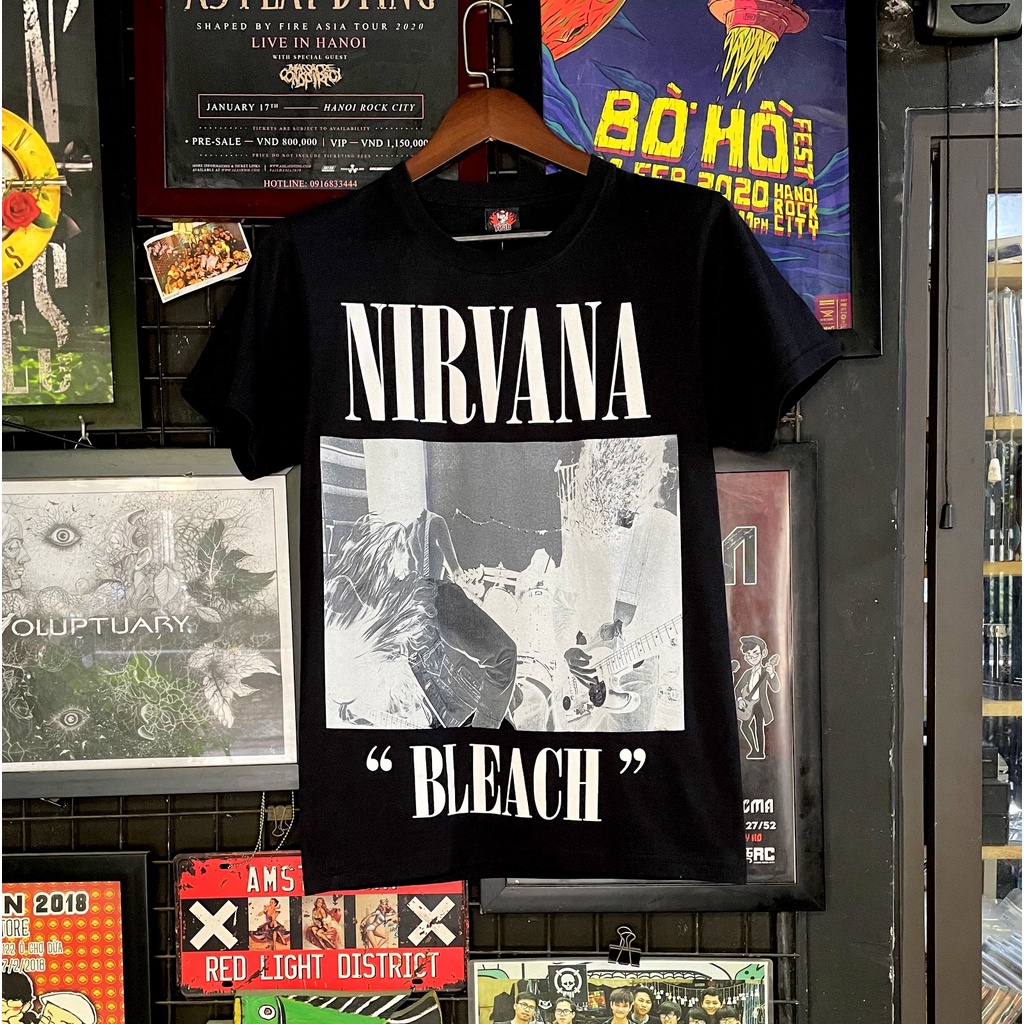 Áo Rock band tee phông / thun 100% cottong - hàng Thái Lan Nirvana TDM 1576 over size unisex