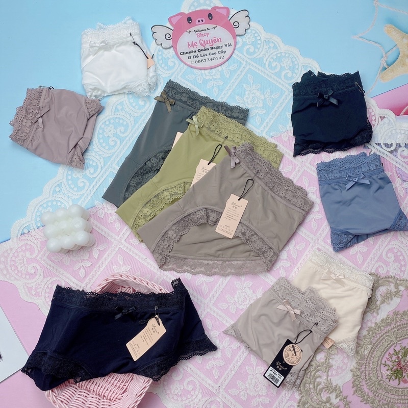 Quần lót thun lạnh phối viền ren siêu nhẹ, thoáng mát ngày Hè năng động