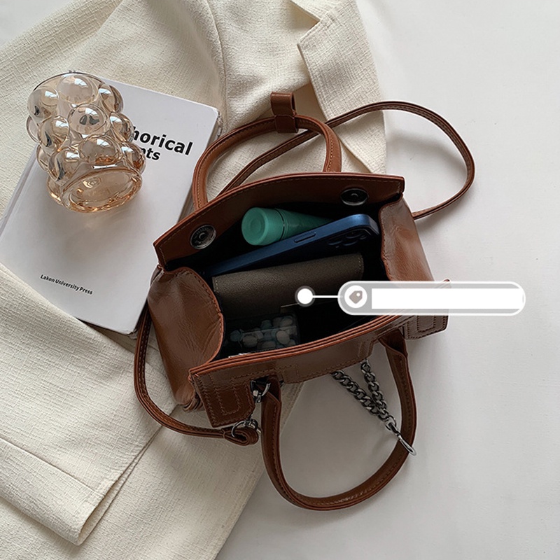 Túi Đeo Chéo Màu Nâu Có Thể Điều Chỉnh Kích Thước Thời Trang Dành Cho Nữ