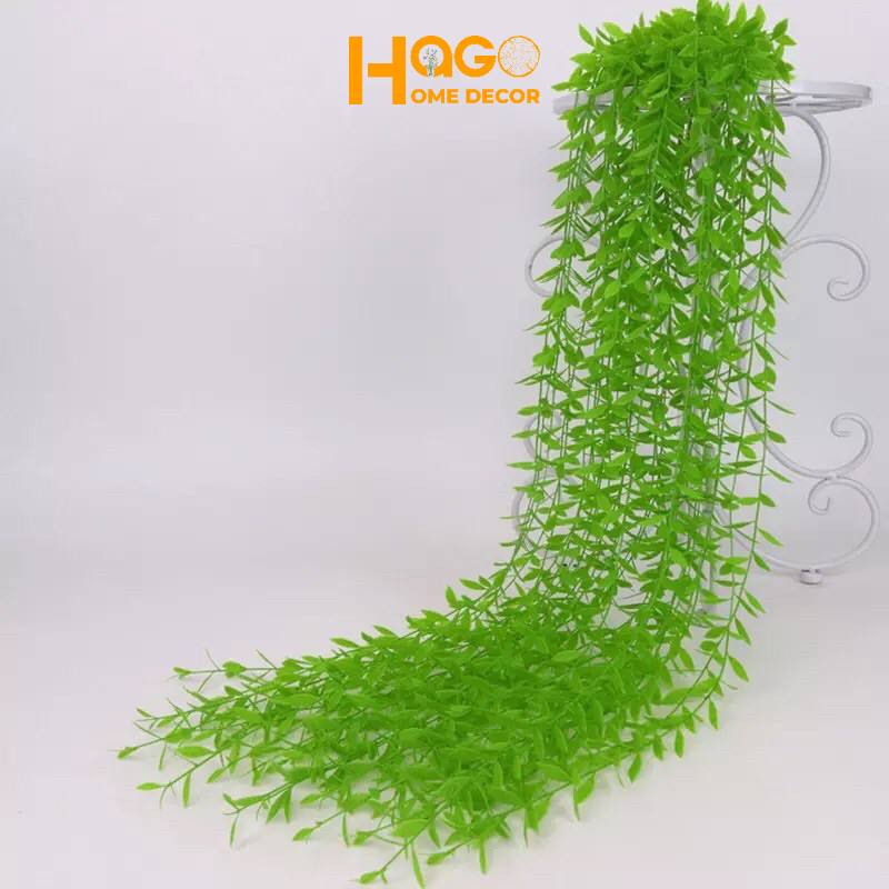 Chùm lá liễu dài 1m trang trí tường, ban công,decor nhà xanh mát