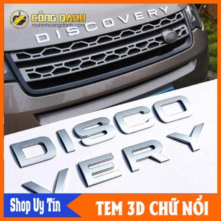 Decal tem dán Discovery xe ô tô chữ nổi