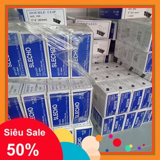[Bán Sỉ]:Kẹp Bướm Đen-Kẹp giấy Slecho 15mm/19mm/25mm/32mm/41mm/51mm-12c/Hộp[Giá Tốt Nhất]