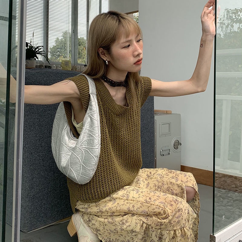 ❁☋◊Áo Không Tay Dáng Rộng Thiết Kế Rỗng Thời Trang Mùa Hè Hàn Quốc Hàng Mới Dành Cho Bạn Nữ